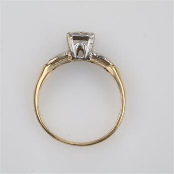 10kt Two Tone Gold Diamond Ring