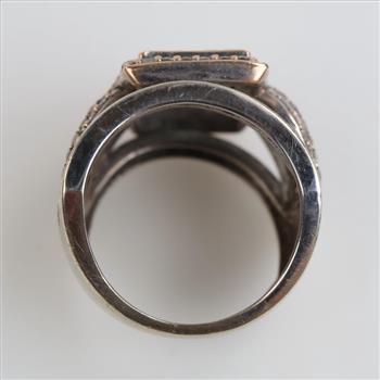 10kt Two Tone Gold Diamond Ring