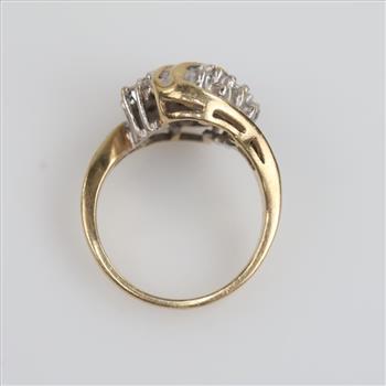 10kt Two Tone Gold Diamond Ring