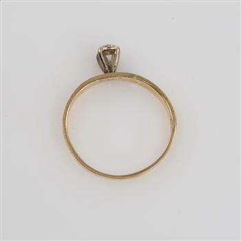 10kt Two Tone Gold Diamond Ring