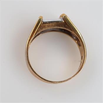 10kt Two Tone Gold Diamond Ring