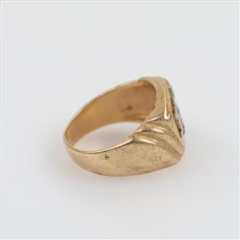 10kt Two Tone Gold Diamond Ring