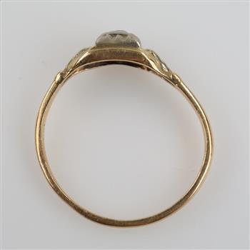 10kt Two Tone Gold Diamond Ring
