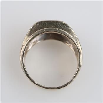 10kt Two Tone Gold Diamond Ring