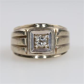 10kt Two Tone Gold Diamond Ring