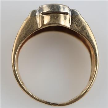 10kt Two Tone Gold Diamond Ring