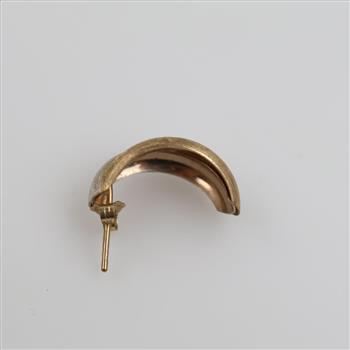 10kt Two Tone Gold Earring