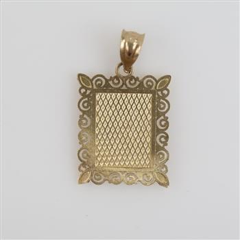 10kt Two Tone Gold Initial Pendant