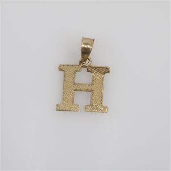10kt Two Tone Gold Initial Pendant