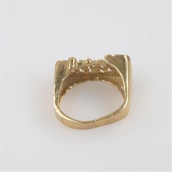 10kt Two Tone Gold Name Ring