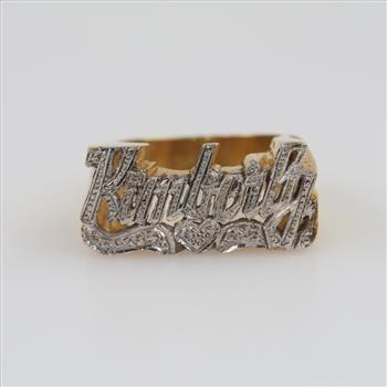 10kt Two Tone Gold Personalized Ring