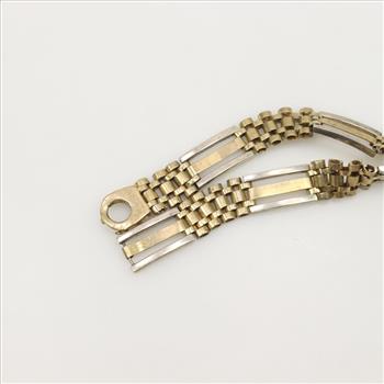 10kt Two Tone Gold Watch Link Bracelet