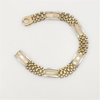 10kt Two Tone Gold Watch Link Bracelet