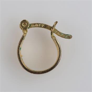 10kt Two Tone GP Hoop Earring