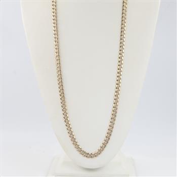 10kt Two-Tone Gold Curb Chain Necklace