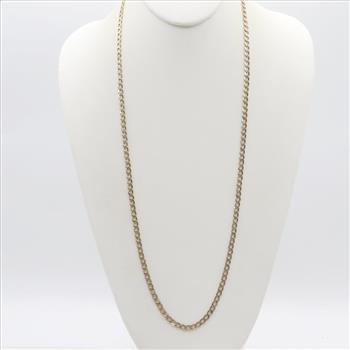 10kt Two-Tone Gold Curb Chain Necklace