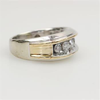 10kt Two-Tone Gold Diamond Band
