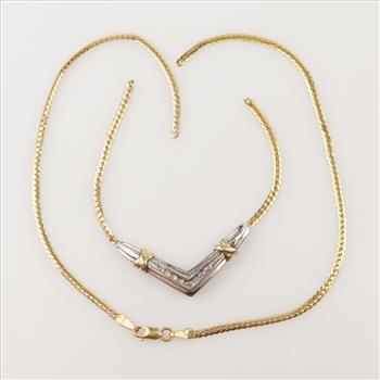 10kt Two-Tone Gold Diamond Necklace