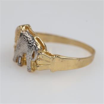 10kt Two-Tone Gold Elephant Ring