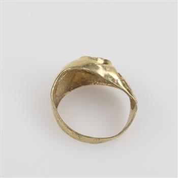 10kt Two-Tone Gold 'F' Signet Ring