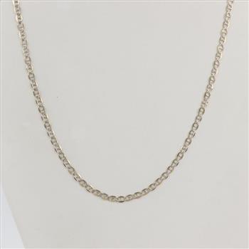 10kt Two-Tone Gold Flat Mariner Necklace