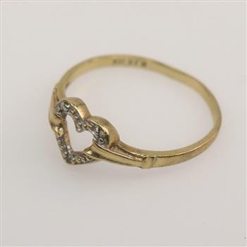 10kt Two-Tone Gold Heart Ring
