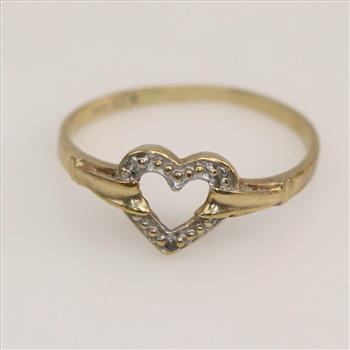 10kt Two-Tone Gold Heart Ring