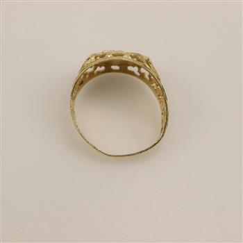 10kt Two-Tone Gold 'J' Signet Ring