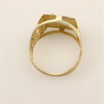 10kt Two-Tone Gold Letter Ring
