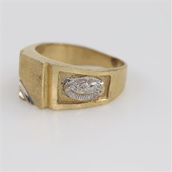 10kt Two-Tone Gold Signet Ring