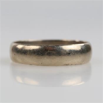 10kt White Gold Band