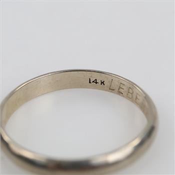 10kt White Gold Band