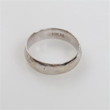 10kt White Gold Band