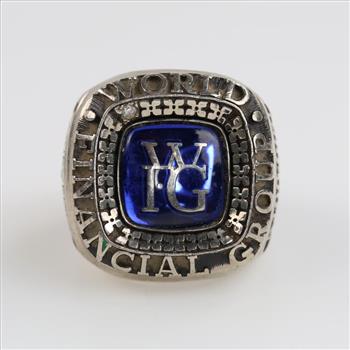 10kt White Gold Blue Spinel 