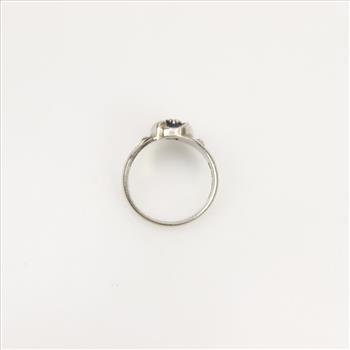 10kt White Gold Blue Stone Class Ring