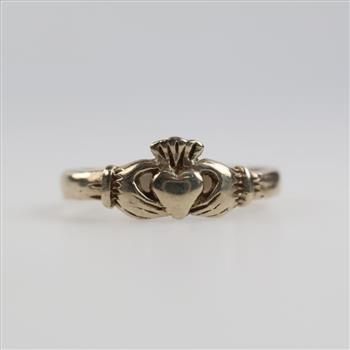 10kt White Gold Claddagh Ring
