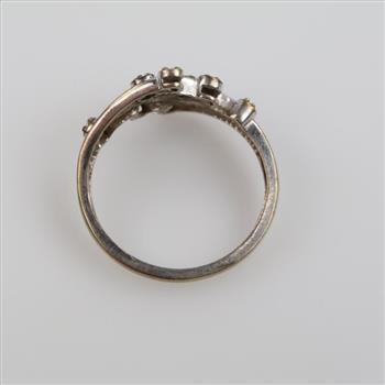 10kt White Gold Clear Stone Ring
