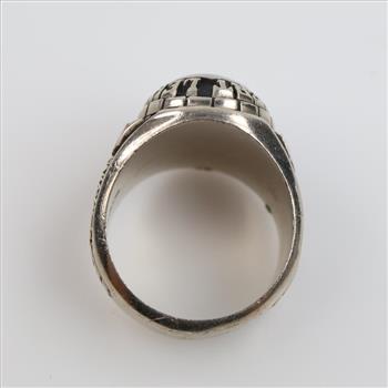 10kt White Gold Clear Stone Ring