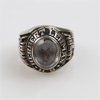 10kt White Gold Clear Stone Ring
