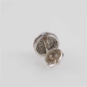 10kt White Gold Diamond Accent Earrings