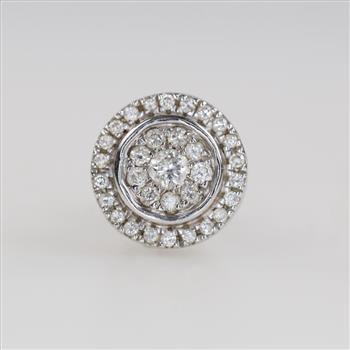 10kt White Gold Diamond Accent Earrings