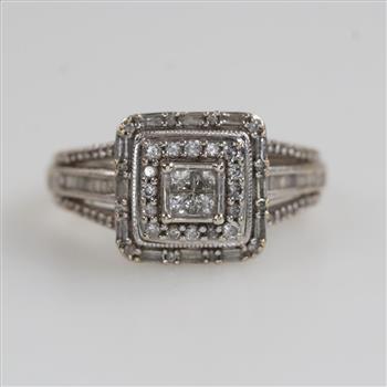 10kt White Gold Diamond Accent Ring