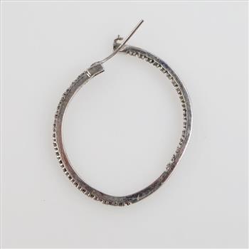 10kt White Gold Diamond Accent Single Earring
