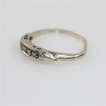 10kt White Gold Diamond Band