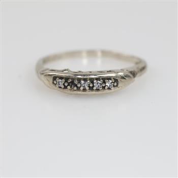 10kt White Gold Diamond Band