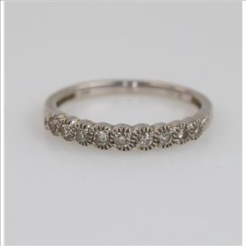 10kt White Gold Diamond Band