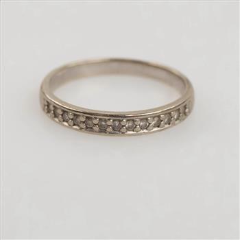 10kt White Gold Diamond Band