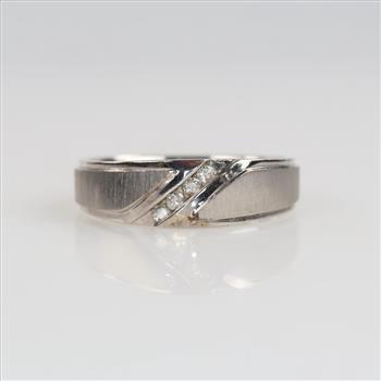 10kt White Gold Diamond Band