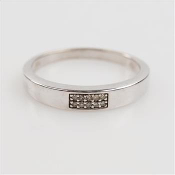10kt White Gold Diamond Band