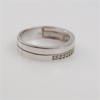 10kt White Gold Diamond Band
